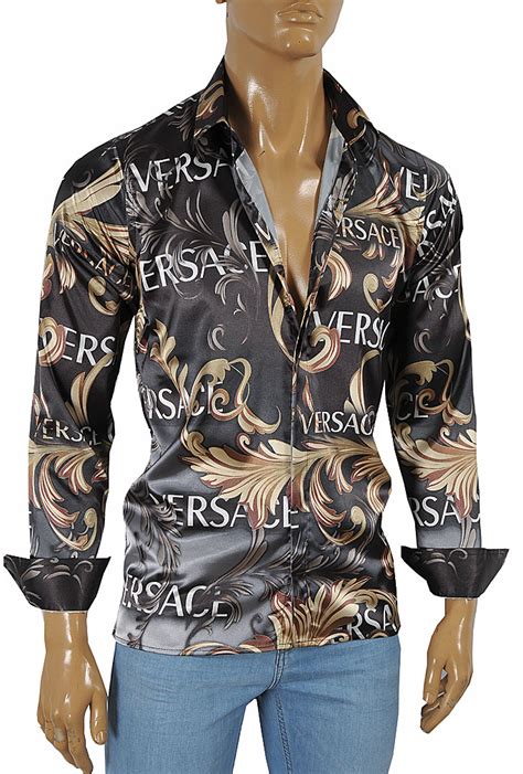 versace dress shirt ebay|versace fitted shirts for men.